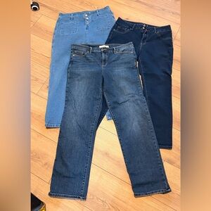 Women's Denim Jeans - Blue and Dark Blue